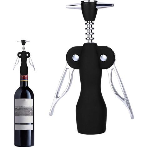 Ouvre - bouteille de vin - Élégant ouvre - bouteille manuel avec de belles ailes pour le vin gadget pratique pour banquet, maison, bar, cave, restaurant (1/5)