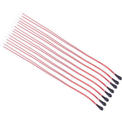 Lot de 10 thermistances NTC MF52B haute sensibilité avec fil émaillé de 60 mm, résistance de 10 kΩ (1/5)