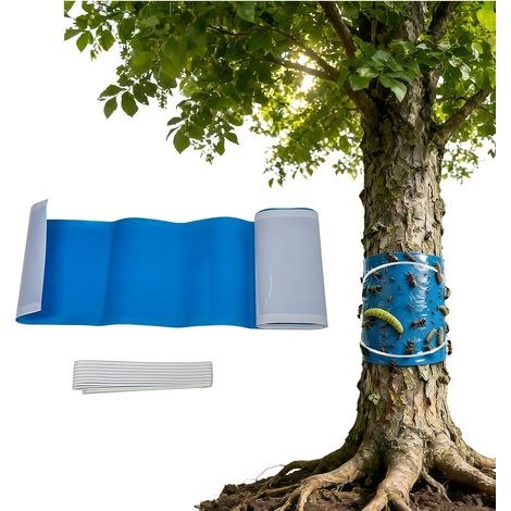 Glu Arboricole 15 cm x 3 m Bande de Glue pour Arbre Fruitier Piège Gel Anti Fourmis Protection et Anti-Nuisibles pour Jardin (1/5)