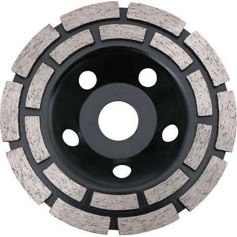 Diamantscheibe, Betonschleifdiamant 125 x 22,23 mm Doppelreihig, Universal-Diamantscheibe zum Schleifen von Beton, Stein, Granitestrich, Mauerwerk, Allzweck, Guazhuni (1/4)