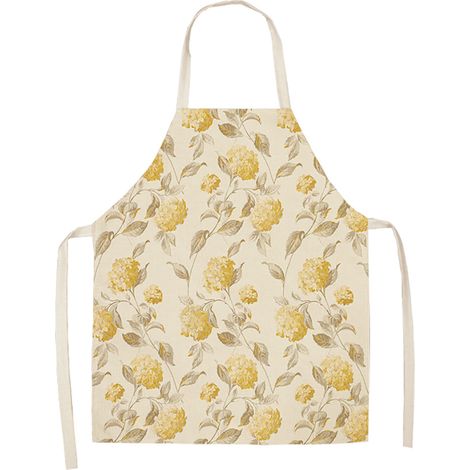 Tablier De Cuisine - Motif Fleurs Et Plantes - Imperméable Et Résistant - Pour Cuisson Et Pâtisserie - 1 Pièce (1/2)