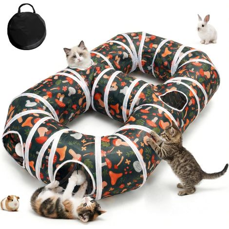 Jouets pour chats, tunnel pour chats, jouets pour chiens, tunnel de jeu, maison labyrinthe interactive pliable, jouets pour chatons, chiots, lapins et petits chiens (8 formes) (1/5)
