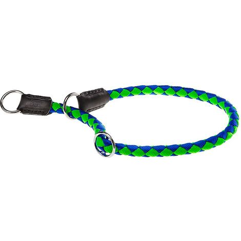 Ferplast TWIST CS Collier semi-étrangleur en cordon nylon tressé. Différentes tailles et couleurs.. Variante CS12/35 - Misure: A: 35 cm - B: Ø 12 mm - Bleu