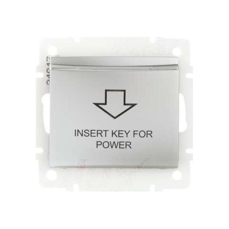 Interrupteur pour Carte Clé Hotel Encastrable DOMO Argent (1/4)