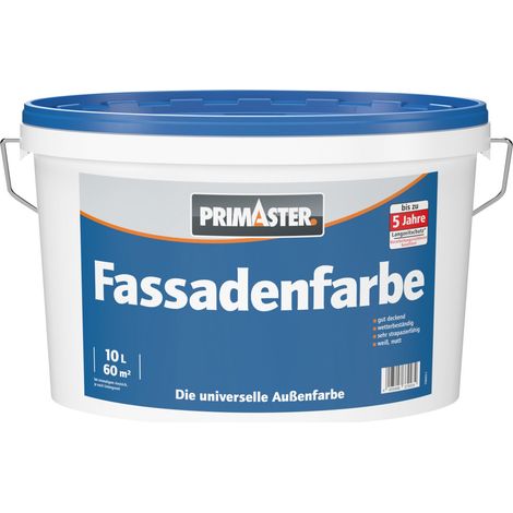 Primaster Fassadenfarbe 10 L weiß matt (1/2)