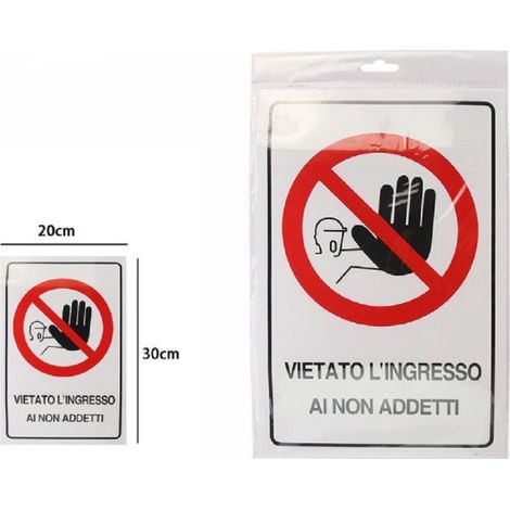 Trade Shop - ZUTRITT FÜR UNBEFUGTE VERBOTEN 30X20CM KLEBESCHILD 71370 -