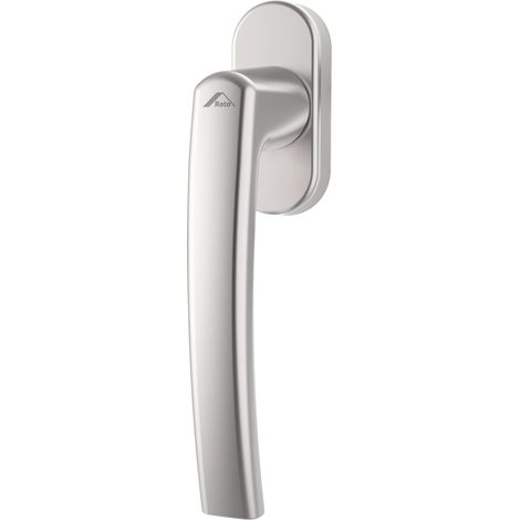 Roto Maniglia Line standard con logo, argento naturale, lunghezza perno 43 mm