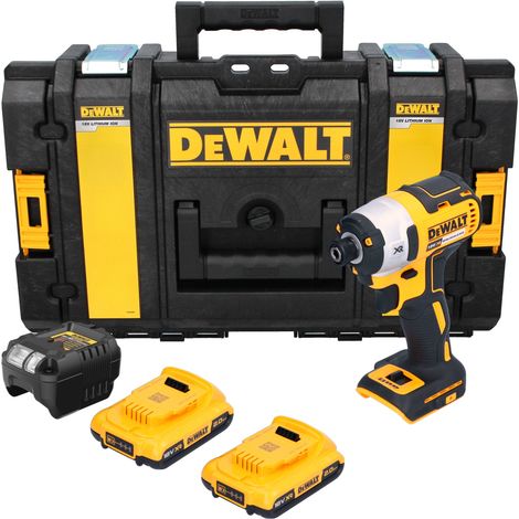 DeWalt DCF 887 D2 Akku Schlagschrauber 18 V 205 Nm 1/4" Brushless + 2x Akku 2,0 Ah + Ladegerät + Tough Box (1/5)