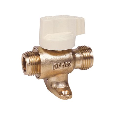 DIPRA - Robinet droit gaz naturel d'installation intérieure simple avec patte MM 15/21