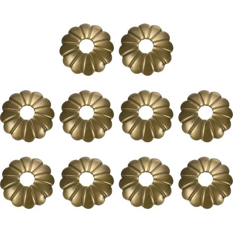 10pcs Plaque Fond Pour Bouton Meuble, 0.91 Pouce Forme Prune Tambour Plaque Fond En Laiton Radial Joint Décoration Classique Pour Meubles Tiroir Armoire Portes (Bronze Tone) (1/5)