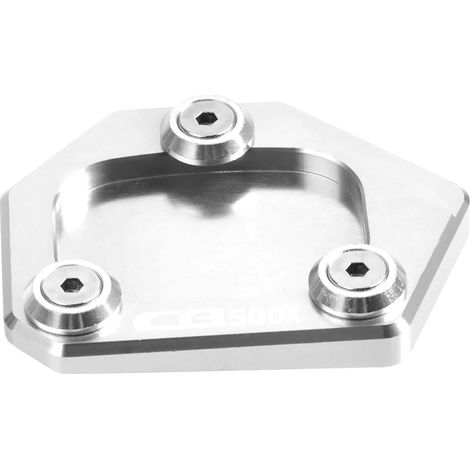 (Argent) Extension de béquille latérale pour moto Honda CB500X (2013-2015) Maxpower (1/4)