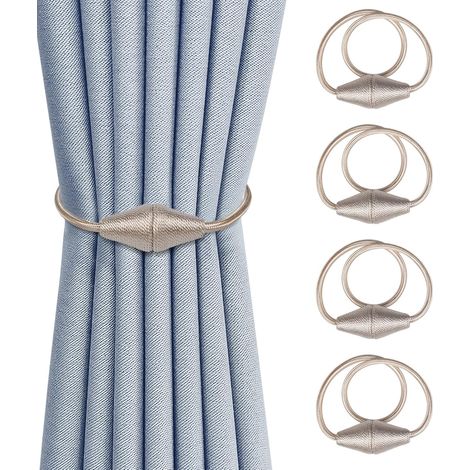4er-Set magnetische Gardinenhalter, 47,5 cm, Wohnaccessoires – Beige (1/5)