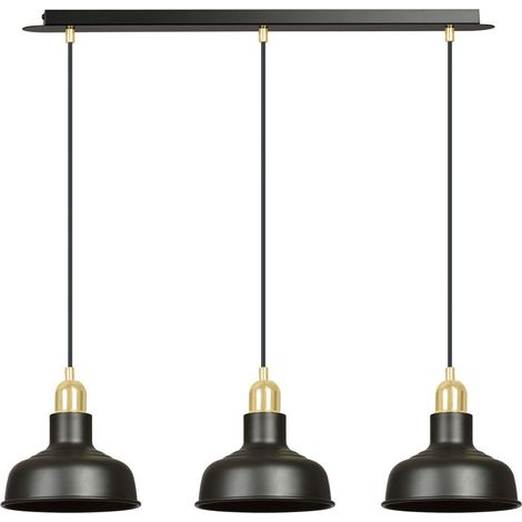 Lampada a Sospensione Ibor, Acciaio verniciato a polvere, Nero, 72x100x21 cm (1/5)