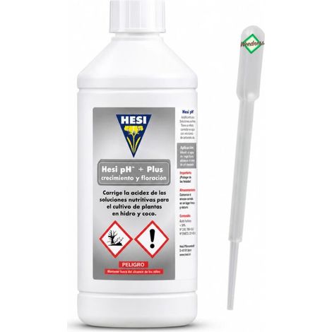 Hesi pH Plus 1 Liter pH Erhöher Nährlösung Wasserpflege Pflanzen (1/5)
