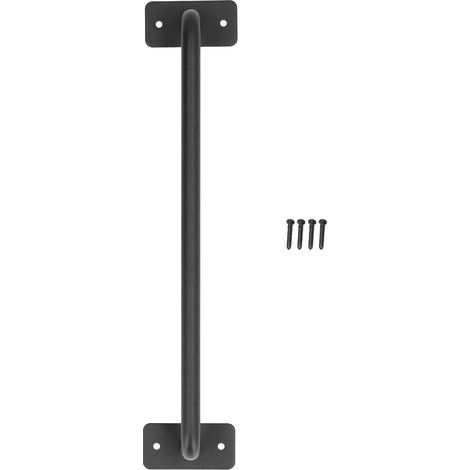 Poignée de porte garage, poignées meuble, en métal noir (1/5)