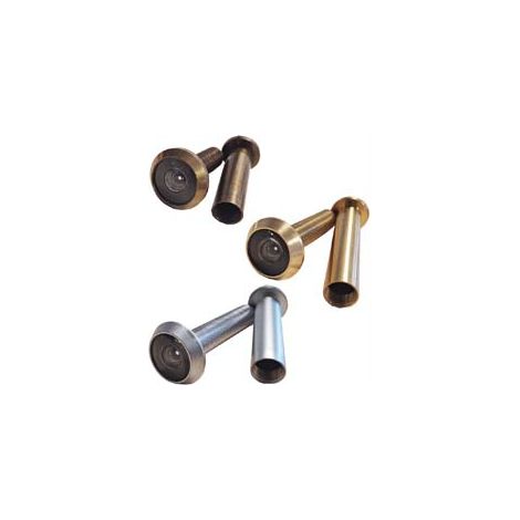SPIONCINO TONDO IN OTTONE- - ÃE¸ mm.14, mm.50/82, 180°, lucido (12910/OT) - 3 pezzi POTENT