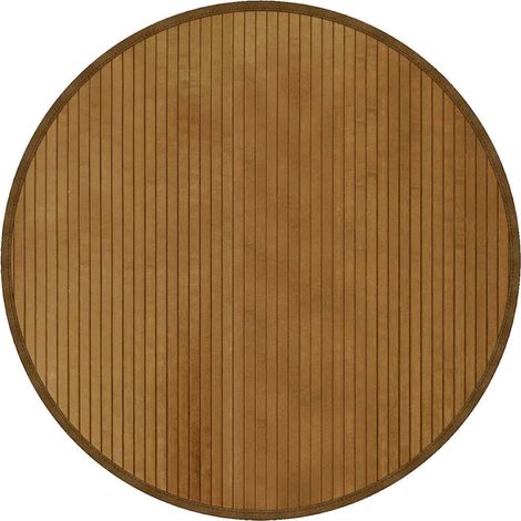 Tapis rond marron 80 cm bambou (1/5)