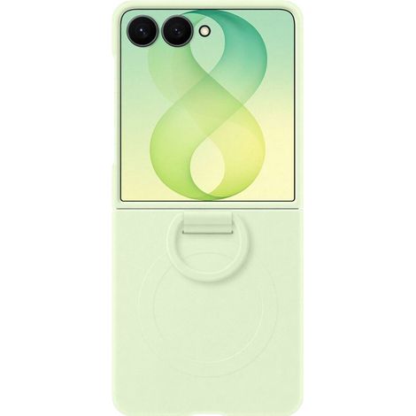 Samsung Silicio Back Cover con Anillo Verde Magnético Samsung Galaxy Z Flip 8