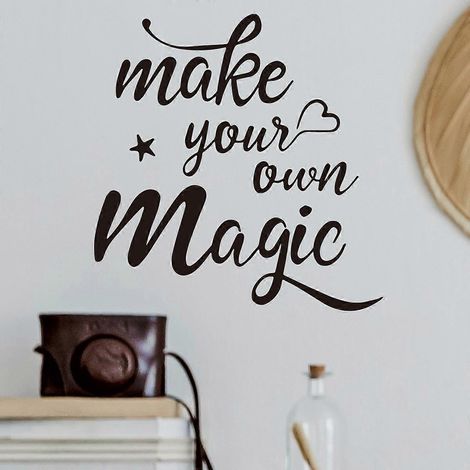 Wandtattoos mit magischem Spruch fürs Badezimmer, Vinyl-Aufkleber, Wandtattoos für Wohnzimmer und Familienzimmer, 30 x 30 cm (1/5)