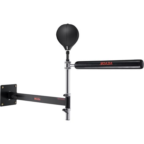 VEVOR Box-Spinning-Bar zur Wandmontage, Spinning-Bar mit Punchingball, Verstellbarer Box-Geschwindigkeitstrainer, Reflex-Boxstange mit Handschuhen, Box-Trainingsgerät für Kickboxen, MMA, Fitness
