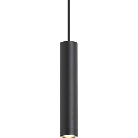 QAZQA Design-Pendelleuchte schwarz GU10 50mm IP44 - Tuba