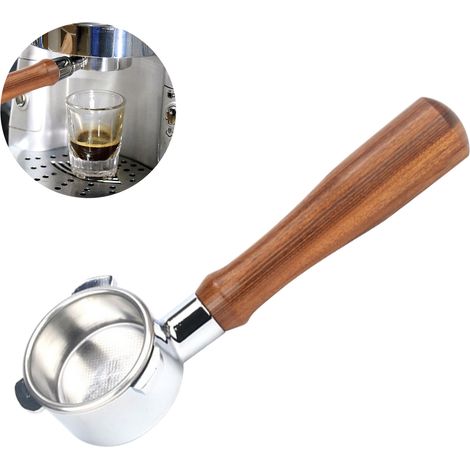 Bodenloser 54-mm-Siebträger aus Aluminium und Holz mit Filter für Breville Kaffeemaschinen der Serien 880/870/850, wiederverwendbares Extraktionszubehör (1/5)