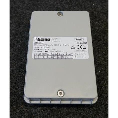 Récepteur radio étanche 2 relais pour contrôle d'accès de portail pour centrale Hexact Com BTICINO (1/2)