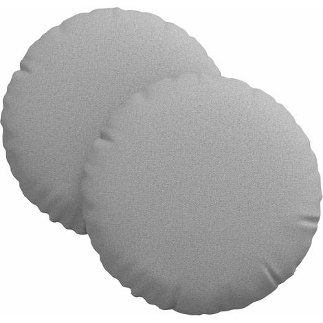 Maison Exclusive - Cuscini per Seduta 2 pcs Grigio Nuvola Ø30 x 13 cm Tessuto