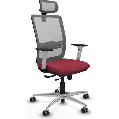 Piqueras y Crespo Silla de Oficina granate ergonómica (1/3)