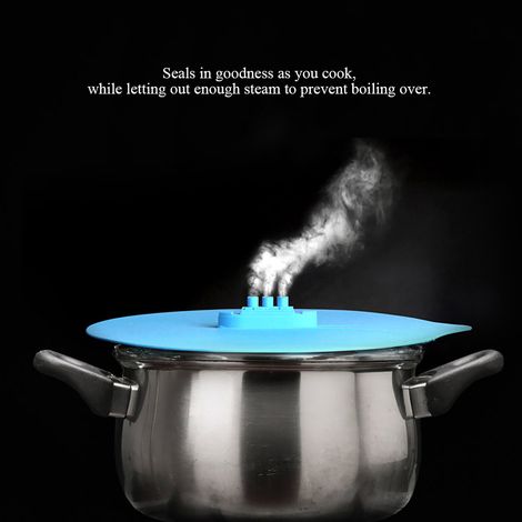 Couvercle en silicone anti-ébullition pour autocuiseur et casserole, étanche et pratique (1/5)