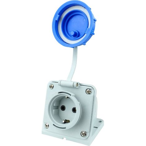 Presa a muro ermetica 16A 2P+Z 230V IP68 per montaggio superficiale Schuko 1162 (1/5)