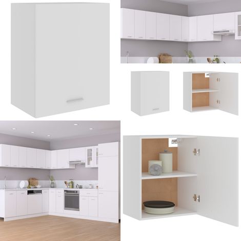 Hängeschrank Weiß 50x31x60 cm Holzwerkstoff - Küchenregal - Hängeschrank - Weißer Schrank - Holzschrank - Wohnwand Regal - Home & Living (1/5)