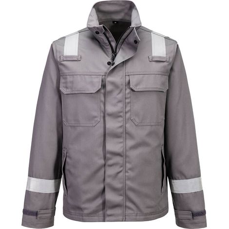 Chaqueta resistente a la llama y productos químicos para trabajo / Azul marino / M (1/3)