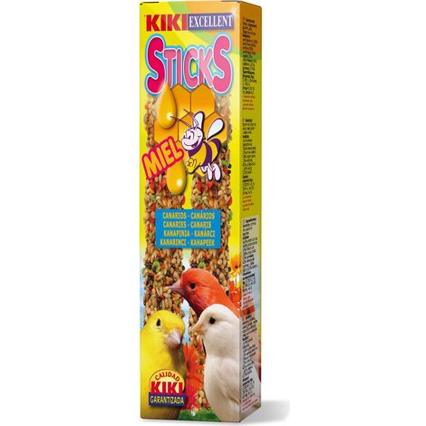 Kiki Sticks Canarios con Miel - Barritas con Miel para Canarios - 2 Ud
