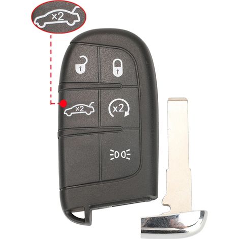 Coque de clé intelligente de remplacement 3/4/5 boutons pour Fiat 500 500L 500X Toro 2016 2017 2018 2019, lame SIP22