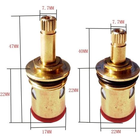 6 Pièces Cartouche De Robinet Tete A Disques Ceramique Cartouche Ceramique Mitigeur Antirouille Anti-corrosion pour Robinet Salle de Bain Cuisine Maison (40mm 47mm) (1/3)