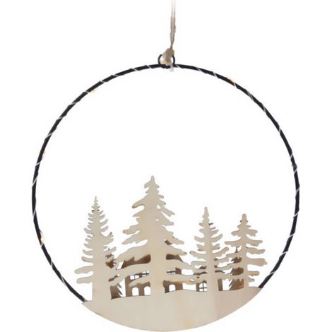 Weihnachtsdekoration mit LED zum Aufhängen, Ø 20 cm (1/2)