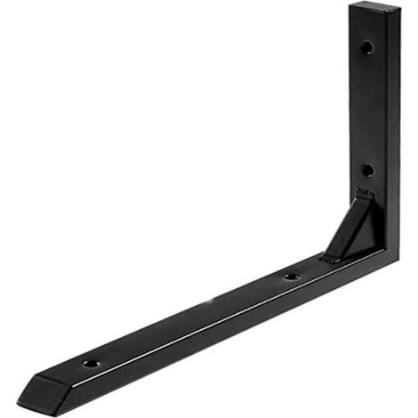 Équerres murales en métal noir renforcé en forme de L pour étagères, idéales pour les étagères ouvertes. - AquaForge (1/5)