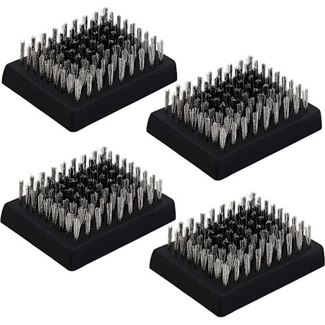 Filiyano-Lot de 4 têtes de brosse pour barbecue, recharges de brosses de nettoyage sans fil pour barbecue, 8,4 x 6,4 cm