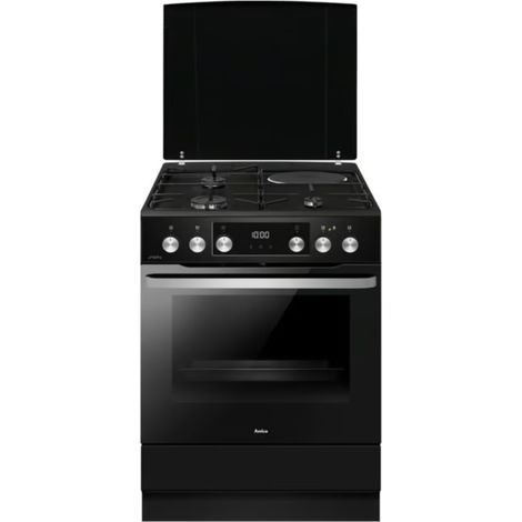 Cocina mixta 77l 4 fuegos negra - ACM7037RN - Amica -