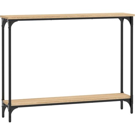Pratico tavolino consolle per un ingresso organizzato 100 x 22,5 x 75 cm in legno ingegnerizzato e metallo DEC031898