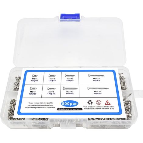 Vis Autotaraudeuse - Acier Au Carbone - Pour Plâtre, Bois, Plastique Et Métaux Mous - Lot De 100 Pièces (1/5)