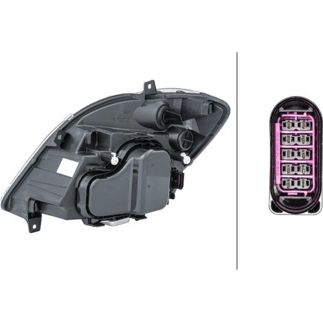 Projecteur principal Hella 1ZS 247 012-221 MERCEDES-BENZ 906 820 10 61