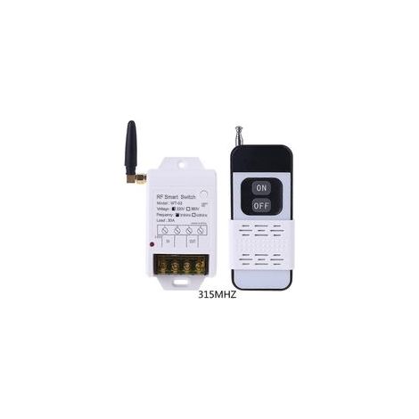 Récepteur de télécommande sans fil 220 V/380 V 30 A, haute sensibilité de réception (315 MHz). (1/4)