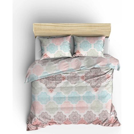 Funda nórdica, funda nórdica, ropa de cama Set Turquesa Salmon Cream (1/5)