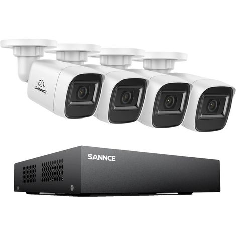 Système de Caméra de Sécurité, 1080p Full HD, Vision Nocturne jusqu'à 30 m, 4pcs cam, 1T (1/2)