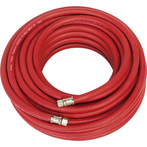 Sealey AHC20 Air Hose with 1/4""BSP Unions 20m x 8mm