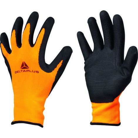 Guante Pes Naranja Látex Negro 9