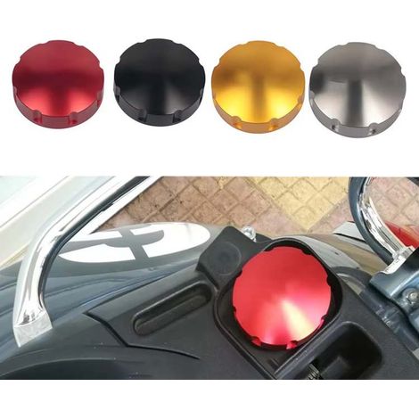 Fuel tank cap modification part (red) for Piaggio VESPAGTS300GTVLX Spring Sprint 150 series. (1/5)
