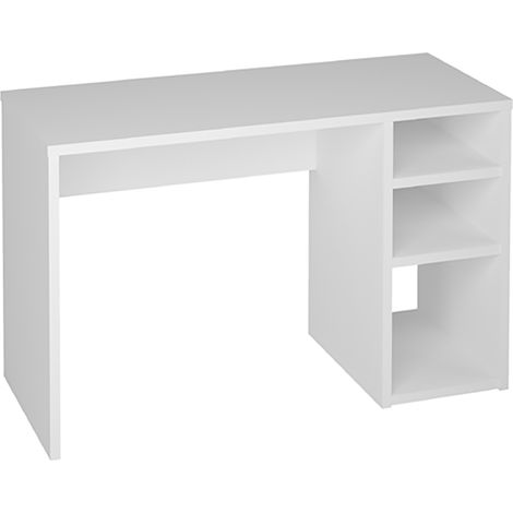 Bureau coloris blanc - Hauteur 75 x Longueur 120 x Profondeur 50 cm -PEGANE-